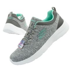Buty sportowe damskie Skechers Dynamight 2.0. Czarne obuwie sportowe damskie Skechers, bez wzorów, z tkaniny, bez zapięcia, trekkingowe. Za 199.00 zł.