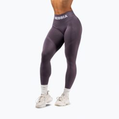 Legginsy treningowe damskie NEBBIA Flow Seamless Push-Up. Szare legginsy damskie Nebbia, bez wzorów, z elastanu. Za 219.99 zł.