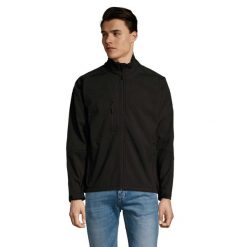 Kurtka Męska Relax Soft Shell. Czarne kurtki męskie SOL'S, l, bez wzorów, sportowe, bez kaptura. Za 219.99 zł.