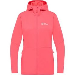 Kurtka softshell damska Jack Wolfskin Feldberg Hoody. Czerwone kurtki sportowe damskie Jack Wolfskin, bez wzorów, z softshellu, bez ramiączek, bez kaptura, trekkingowe. Za 429.99 zł.