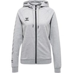 Damska bawełniana bluza z kapturem zapinana na zamek Hummel Move Grid. Szare bluzy damskie Hummel, s, bez wzorów, z bawełny, sportowe, bez ramiączek, z kapturem. Za 286.55 zł.