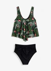 Tankini (2 części). Czarne stroje kąpielowe damskie bonprix, bez wzorów. Za 149.99 zł.