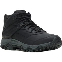 Buty Trekkingowe Męskie Merrell Moab Adventure 3 Mid Waterproof. Czarne buty zimowe męskie Merrell, bez wzorów, bez obcasa, bez zapięcia. Za 429.00 zł.