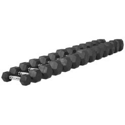 Zestaw hantli HEX od 2 do 50 kg. Czarne piżamy męskie GORILLA SPORTS, s, bez wzorów, z gumy, bez kołnierzyka, bez ramiączek. Za 11,999.99 zł.