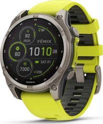 Zegarek sportowy Garmin Fenix 8 Solar Sapphire Żółty (010-02906-21). Niebieskie zegarki sportowe Garmin, bez wzorów. Za 4,801.99 zł.