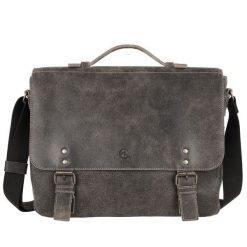 Torba męska Canaletto vintage skóra naturalna 14 cali TM258s342. Szare torby na laptopa damskie bez wzorów, ze skóry. Za 465.50 zł.