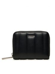 Calvin Klein Portfel Line Quilt Medium Zip Around K60K613066 Czarny. Czarne portfele damskie Calvin Klein, ze skóry. Za 169.99 zł.