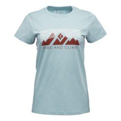 Koszulka turystyczna damska Black Diamond Rise And Climb. Niebieskie bluzki damskie Black Diamond, xl, bez wzorów, sportowe, bez kołnierzyka, bez ramiączek. Za 212.00 zł.