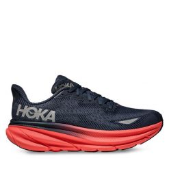 Buty do biegania Hoka. Niebieskie obuwie sportowe damskie HOKA, bez wzorów, bez zapięcia, do biegania. Za 649.99 zł.