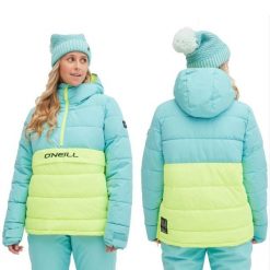 Kurtka kangurka zimowa na narty i snowboard damska. Czarne kurtki sportowe damskie O'Neill, na zimę, bez wzorów, bez ramiączek, bez kaptura, narciarskie. Za 368.65 zł.