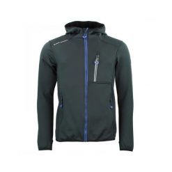 Kurtka polarshell Peak Mountain. Brązowe kurtki męskie Peak Mountain, xl, z aplikacjami, z elastanu, klasyczne, bez kaptura. Za 284.55 zł.