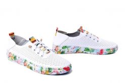 ARTIKER RELAKS 58C0597 white/yellow, półbuty damskie. Białe półbuty damskie Artiker Relaks, na lato, bez wzorów, ze skóry, bez obcasa, bez zapięcia. Za 194.90 zł.