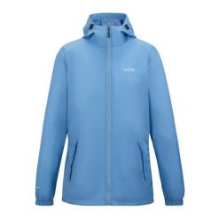 Kurtka Wodoodporna Damska Pack It III. Niebieskie kurtki sportowe damskie Regatta, bez wzorów, bez ramiączek, bez kaptura, trekkingowe. Za 160.99 zł.