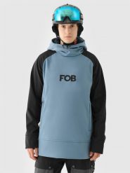 4F Długa bluza snowboardowa z softshellu membrana 5000 męska - granatowa 3XL. Niebieskie bluzy męskie 4F, na zimę, m, bez wzorów, z dzianiny, sportowe, bez ramiączek, z kapturem. Za 399.99 zł.