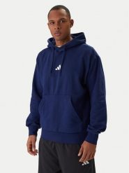 Adidas Bluza Essentials Feel Cozy JE3810 Granatowy Regular Fit. Niebieskie bluzy męskie Adidas, m, bez wzorów, z bawełny, bez ramiączek, bez kaptura. Za 219.99 zł.