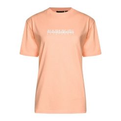 Koszulka damska Napapijri S-Box. Czerwone bluzki damskie Napapijri, s, bez wzorów, sportowe, bez kołnierzyka, bez ramiączek. Za 129.99 zł.