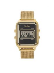 DeeZee Zegarek 010201040 Złoty. Żółte, cyfrowe zegarki damskie DeeZee, metalowe. Za 259.99 zł.