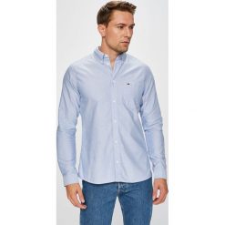 Tommy Jeans - Koszula. Szare koszule męskie Tommy Jeans, m, bez wzorów, z bawełny, casualowe, bez kołnierzyka, bez ramiączek. W wyprzedaży za 179.90 zł.