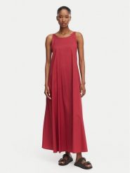 Max Mara Beachwear Sukienka codzienna 2616221039650 Czerwony Regular Fit. Czerwone sukienki damskie Max Mara Beachwear, na co dzień, bez wzorów, z bawełny, bez kołnierzyka, bez ramiączek, proste. Za 1,429.00 zł.