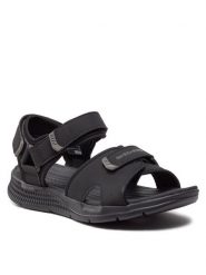 Skechers Sandały Go Consistent Sandal-Tributary 229097/BBK Czarny. Czarne sandały męskie Skechers, bez wzorów, ze skóry, bez zapięcia. Za 189.99 zł.