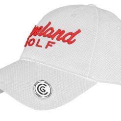 Czapka Cleveland Golf Marker. Białe swetry męskie CLEVELAND GOLF, m, bez wzorów, z materiału, eleganckie, bez kołnierzyka, bez ramiączek. Za 122.00 zł.