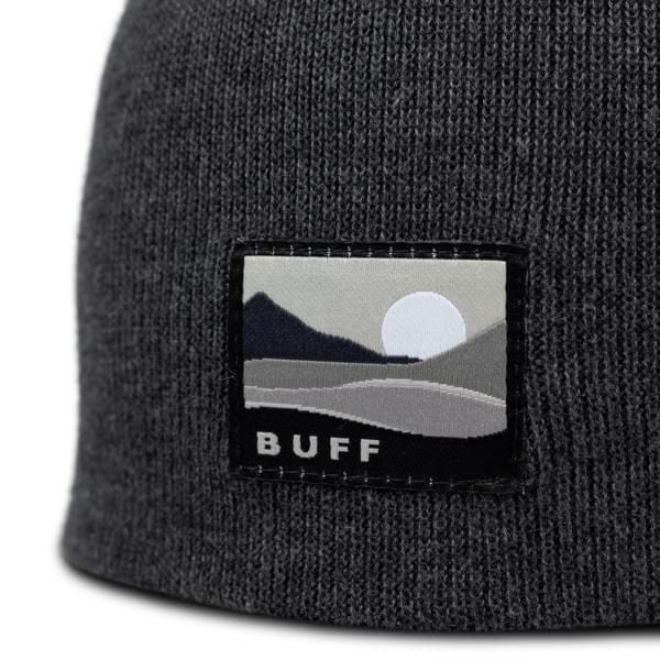Czapka BUFF KNITTED BEANIE LILON LONG GREY HEATHER. Szare czapki damskie Buff, z aplikacjami, z dzianiny, eleganckie. Za 119.00 zł.