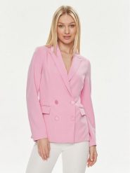ViCOLO Marynarka TB0080 Różowy Regular Fit. Czerwone marynarki i żakiety damskie ViCOLO, bez wzorów, z syntetyku, bez kołnierzyka, bez ramiączek. Za 399.99 zł.
