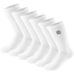 BRUBAKER skarpety sportowe 6 par unisex oddychające retro - Biały. Białe skarpetki damskie X2, bez wzorów. Za 122.99 zł.