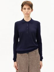 ARMEDANGELS sweter z dzianiny z wełny merynosów - Maargo Kobiety Wełna niebieski, XS. Niebieskie swetry nierozpinane damskie ARMEDANGELS, xs, bez wzorów, z dzianiny, eleganckie, bez kołnierzyka, bez ramiączek. Za 329.95 zł.