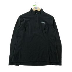 Damski polarowy sweter 1/4 Zip czarny. Czarne swetry nierozpinane damskie The North Face, l, bez wzorów, z polaru, eleganckie, bez kołnierzyka, bez ramiączek. Za 164.76 zł.