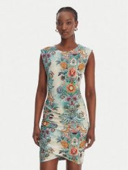 Just Cavalli Sukienka codzienna 80PAOE04 CJ112 Kolorowy Slim Fit. Sukienki damskie Just Cavalli, na co dzień, xs, bez wzorów, z bawełny, bez kołnierzyka, bez ramiączek, proste. Za 1,022.99 zł.