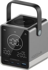 Cuktech 300W 40000 mAh z ładowaniem bezprzewodowym 2x USB-C + 2x USB-A czarny. Czarne powerbanki . Za 639.00 zł.