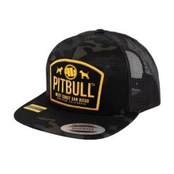 Czapka z daszkiem PitBull Mesh Dogs Flat Snapback Trucker Cap - 629011918900. Czarne czapki damskie PITBULL, bez wzorów, z meshu, sportowe. Za 99.59 zł.