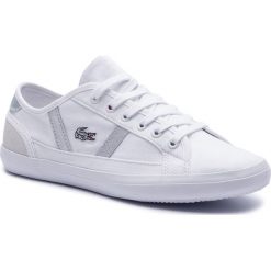 Tenisówki LACOSTE - Sideline 219 1 Cfa 7-37CFA004321G Wht/Wht. Białe trampki i tenisówki damskie Lacoste, bez wzorów, z gumy, bez zapięcia. W wyprzedaży za 239.00 zł.