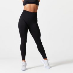 Legginsy fitness damskie Domyos Push Up. Legginsy damskie DOMYOS, bez wzorów, z elastanu. W wyprzedaży za 79.99 zł.