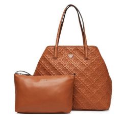 Torebka Guess. Brązowe shopperki damskie Guess, z aplikacjami, bez dodatków. Za 479.99 zł.