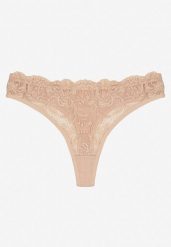 Beżowe Koronkowe Majtki Stringi z Bawełny Venalora. Brązowe majtki damskie Born2be, z bawełny. Za 9.99 zł.