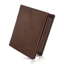Portfel skórzany PAOLO PERUZZI IN-33-BR brązowy. Brązowe portfele męskie Paolo Peruzzi, bez wzorów, ze skóry. Za 59.99 zł.