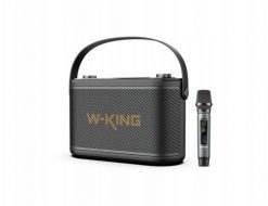 Głośnik bezprzewodowy Bluetooth W-KING H10s czarny. Czarne głośniki przenośne W-KING. Za 889.99 zł.