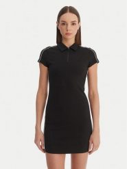 Calvin Klein Sukienka codzienna Calvin Klein-Lv047E213G Ub1 LV047E213G Czarny Slim Fit. Czarne sukienki damskie Calvin Klein, na co dzień, m, bez wzorów, z syntetyku, bez kołnierzyka, bez ramiączek, proste. Za 409.99 zł.