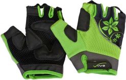 Vivo Rękawiczki rowerowe damskie Lady SB-01-3151 zielono-czarne r. XS (4962250). Czarne rękawiczki damskie VIVO, bez wzorów. Za 39.00 zł.