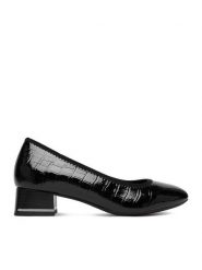 Go Soft Czółenka CEO-24F619-15 Czarny. Czarne czółenka damskie GO SOFT, bez wzorów, ze skóry, bez obcasa, bez zapięcia. Za 179.99 zł.