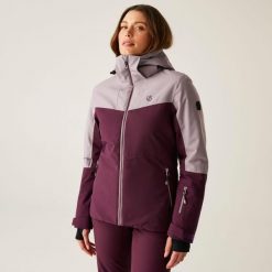 Kurtka narciarska damska Dare 2b DWP619 Iced Jacket. Brązowe kurtki sportowe damskie Dare 2B, na zimę, m, bez wzorów, z włókna, bez ramiączek, bez kaptura, narciarskie. Za 999.99 zł.