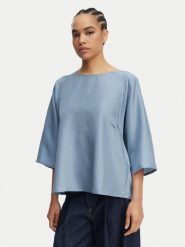 Weekend Max Mara Bluzka Fastoso 2615941032 Niebieski Relaxed Fit. Niebieskie bluzki damskie Weekend Max Mara, m, bez wzorów, z jedwabiu, bez kołnierzyka, bez ramiączek. Za 789.99 zł.