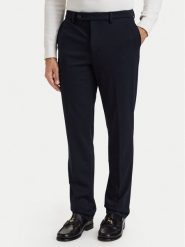 Tommy Hilfiger Spodnie materiałowe Punto Milano MW0MW44869 Granatowy Straight Fit. Niebieskie spodnie materiałowe męskie Tommy Hilfiger, bez wzorów, z materiału. Za 649.99 zł.