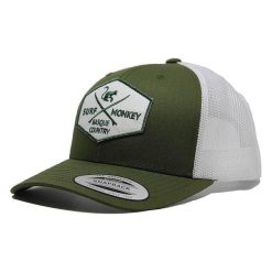 Czapka Trucker - 6 paneli / Uniwersalny rozmiar (Zielony/Biały). Zielone czapki damskie SURF MONKEY, z aplikacjami, sportowe. Za 179.95 zł.