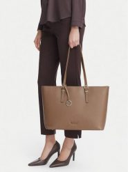 Nine West Torebka EO-QUIET ELEGANCE-LDA9895 Beżowy ciemny. Brązowe shopperki damskie Nine West, bez wzorów, bez dodatków. Za 449.99 zł.