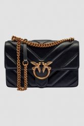 PINKO Czarna kopertówka Love One Classic Light DC AW25. Czarne torebki do ręki damskie Pinko, bez wzorów, ze skóry, bez dodatków. W wyprzedaży za 1,379.99 zł.