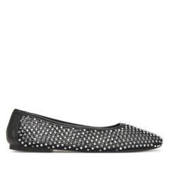 Baleriny Steve Madden. Czarne balerinki damskie Steve Madden, bez wzorów, bez obcasa, bez zapięcia. Za 329.99 zł.