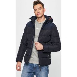 Tom Tailor Denim - Kurtka. Niebieskie kurtki męskie TOM TAILOR DENIM, l, bez wzorów, z denimu, z kapturem. W wyprzedaży za 269.90 zł.